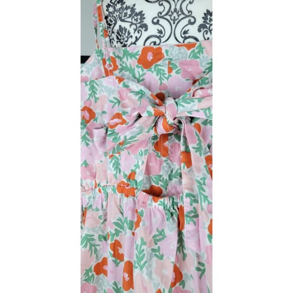 FREE ASSEMBLY Pink Floral Sleeves A-line Cotton Button Dress Sz XL - Picture 10 of 16